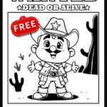 Wanted Poster Coloring Page