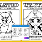 Wanted Poster Coloring Page