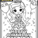 Happy Birthday Coloring Page