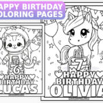 Happy Birthday Coloring Pages