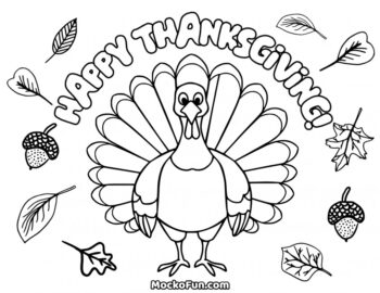 Thanksgiving Day Coloring Page