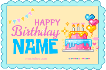 Happy Birthday GIF with Name