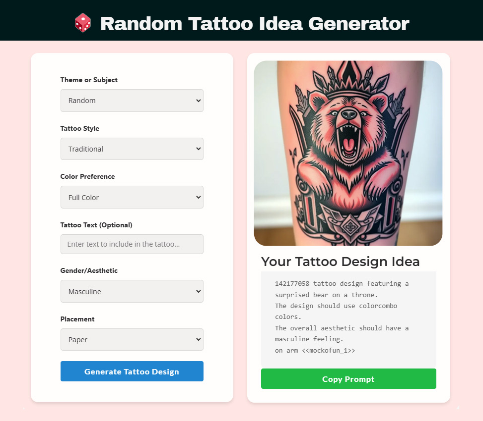 Tattoo Idea Generator